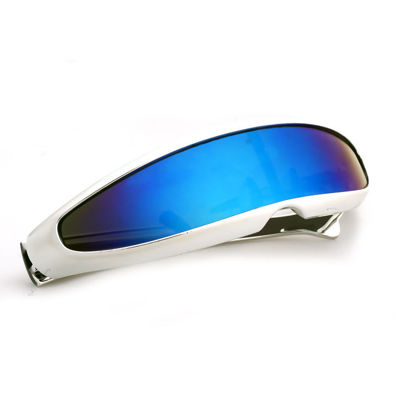 Miniatura: Electroplated Frame Sunglasses Colorful One-piece Riding Sunglasses