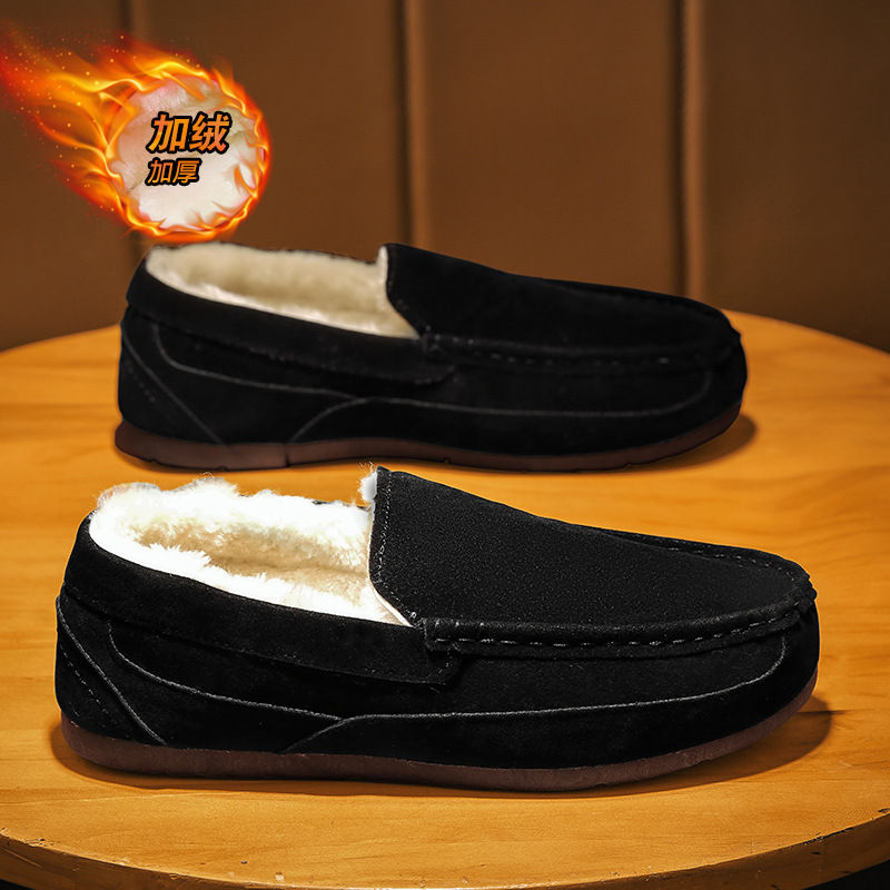 Miniatura: Winter Large Size Popular Bean Shoes Plus Velvet Thickened Warm Cotton Shoes On