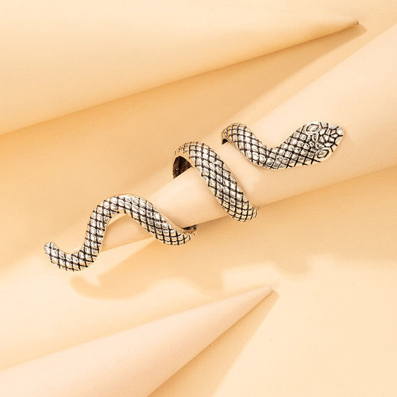 Miniatura: Personality Hip-hop Metal Snake Ring Snake Punk Wind Black Snake Ring