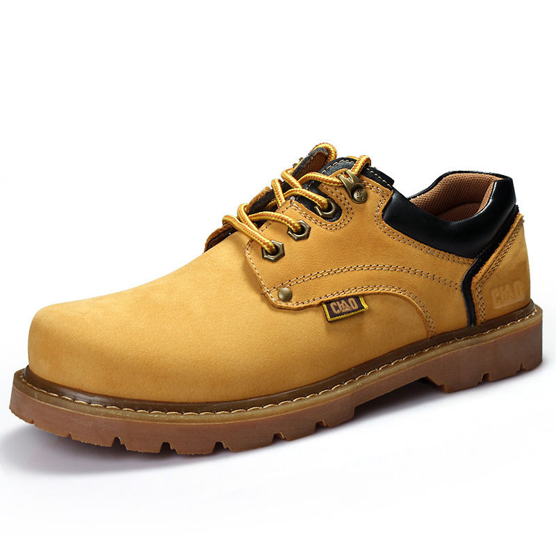 Miniatura: Tooling Men's Top Layer Cowhide Protective Shoes Outdoor Work Shoes Martin