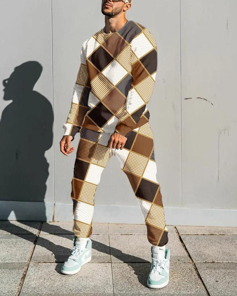 Miniatura: 3D Printing Long Sleeve Suit 2023 New Fashion Men's Sports Leisure Loose R