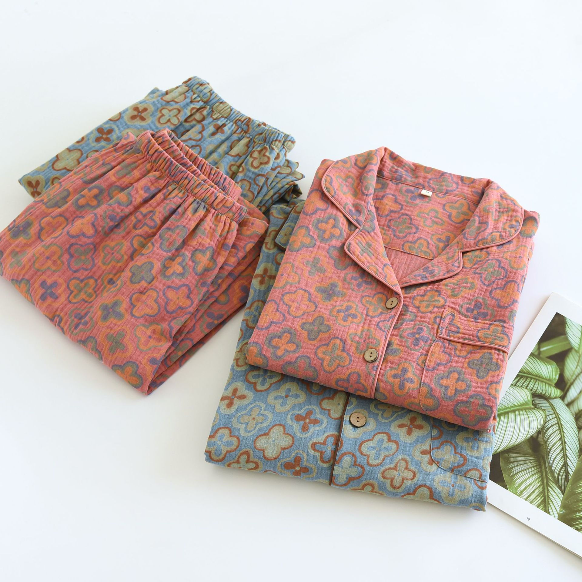 New Spring, Summer And Autumn Couple Sets, Fresh And Sweet Long-sleeved Trouser