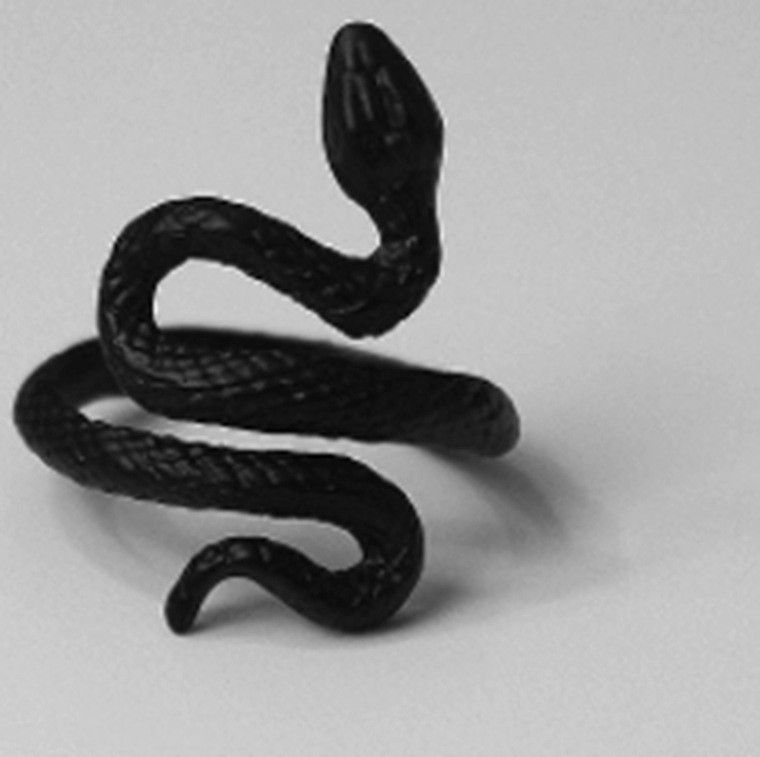Miniatura: Personality Hip-hop Metal Snake Ring Snake Punk Wind Black Snake Ring