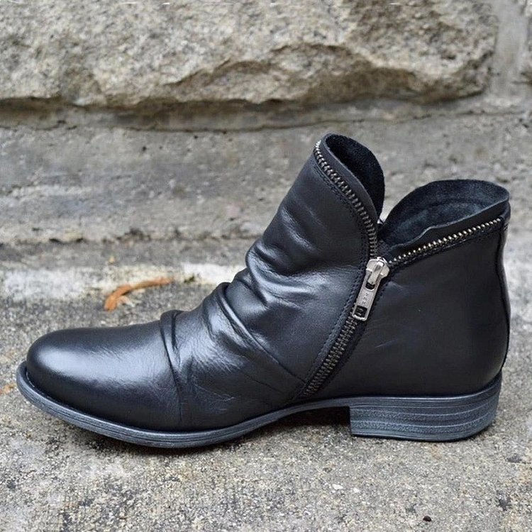 Miniatura: Autumn And Winter New Hot Selling Round Toe Side Zipper Short Boots Women'