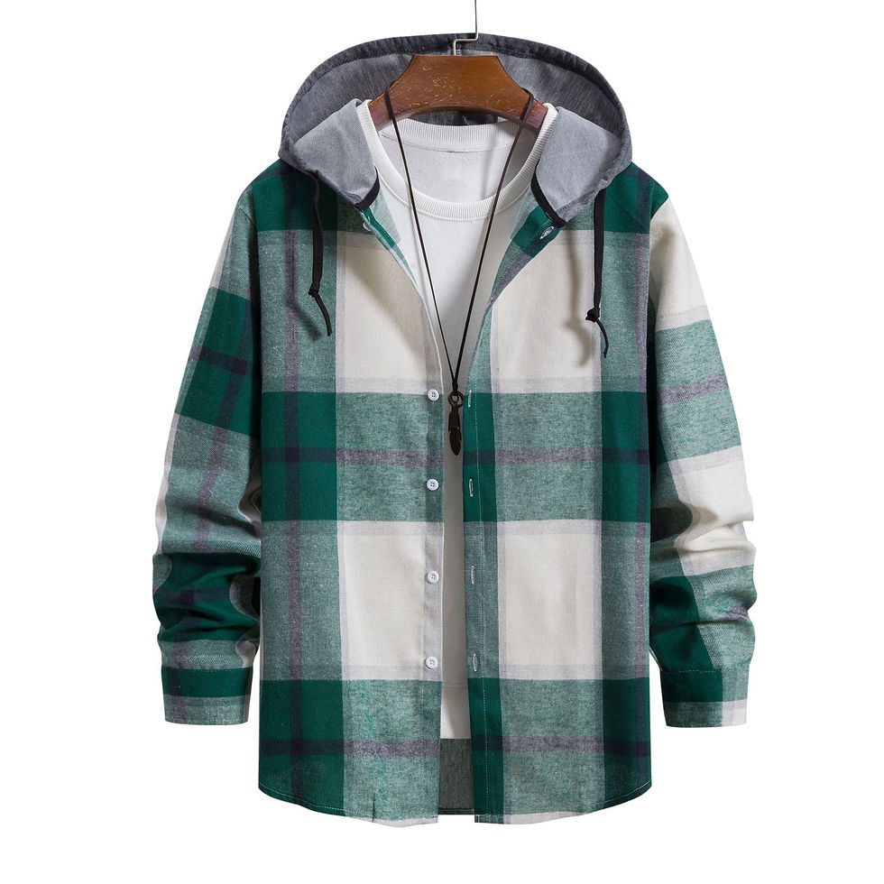 Miniatura: Spring And Autumn New Plaid Long Sleeve Shirt Men's Korean Style Trendy Ho