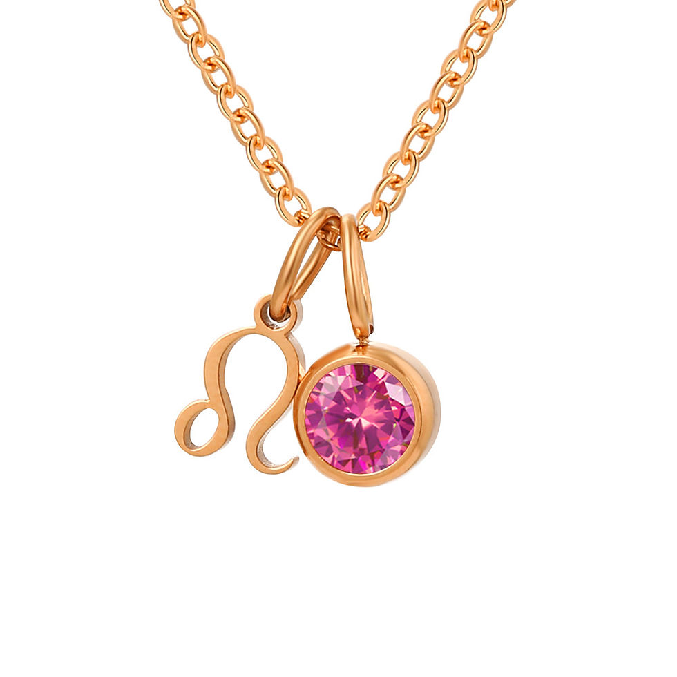 Miniatura: Twelve Constellation Three-dimensional Rune Necklace Light Luxury Color Rhinest