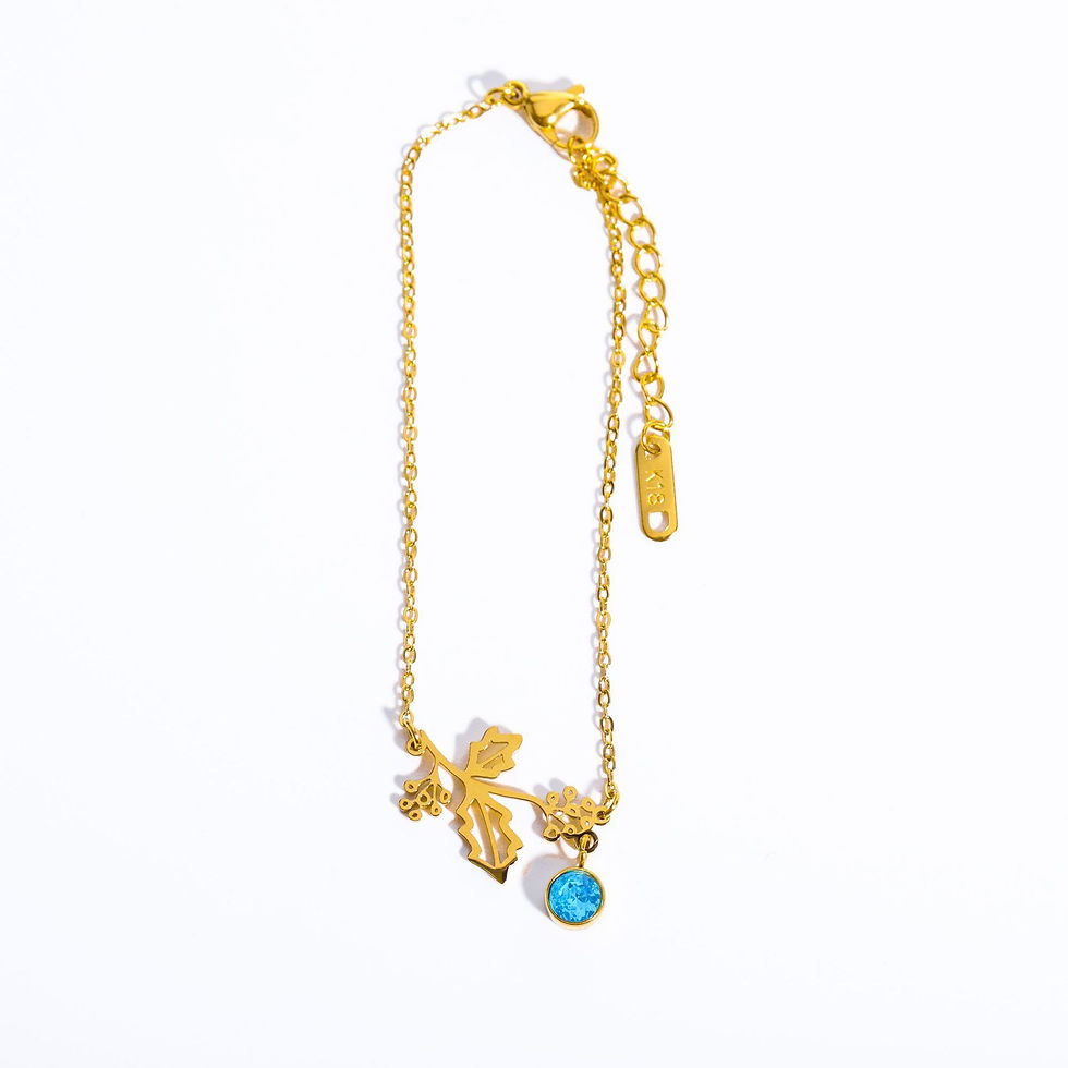 Miniatura: Necklace Vintage Three-dimensional December Flower Birthstone Pendant Clavicle 