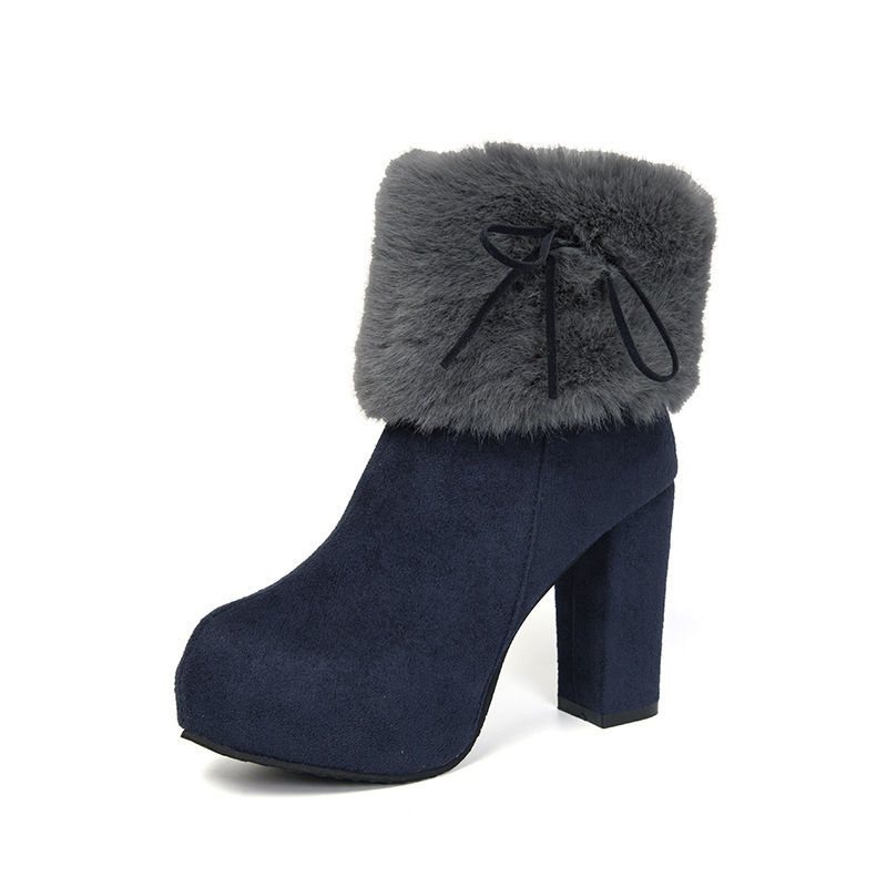 Miniatura: Martin Boots Women's Autumn And Winter New European And American Furry Sho