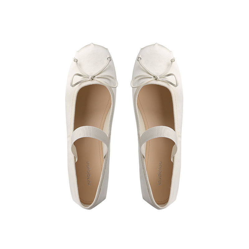 Miniatura: Grape Mom Studiolee French Style Vintage Bow Shallow Top Flat Ballet Shoes For 