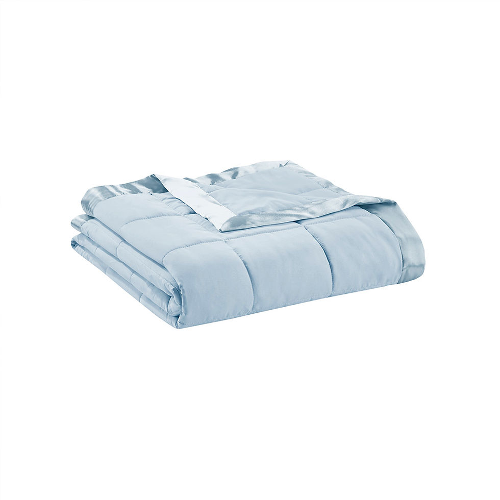 Miniatura: Lightweight Down Alternative Blanket with Satin Trim