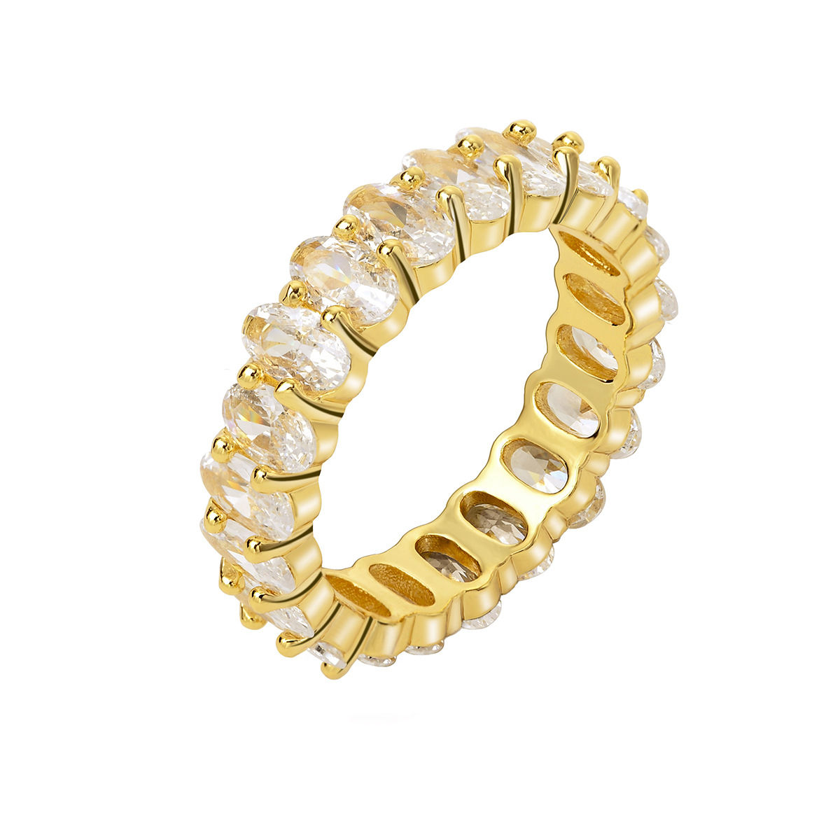 Fashion Niche Light Luxury Design Popular Ring Jewelry Women's Copper Diam