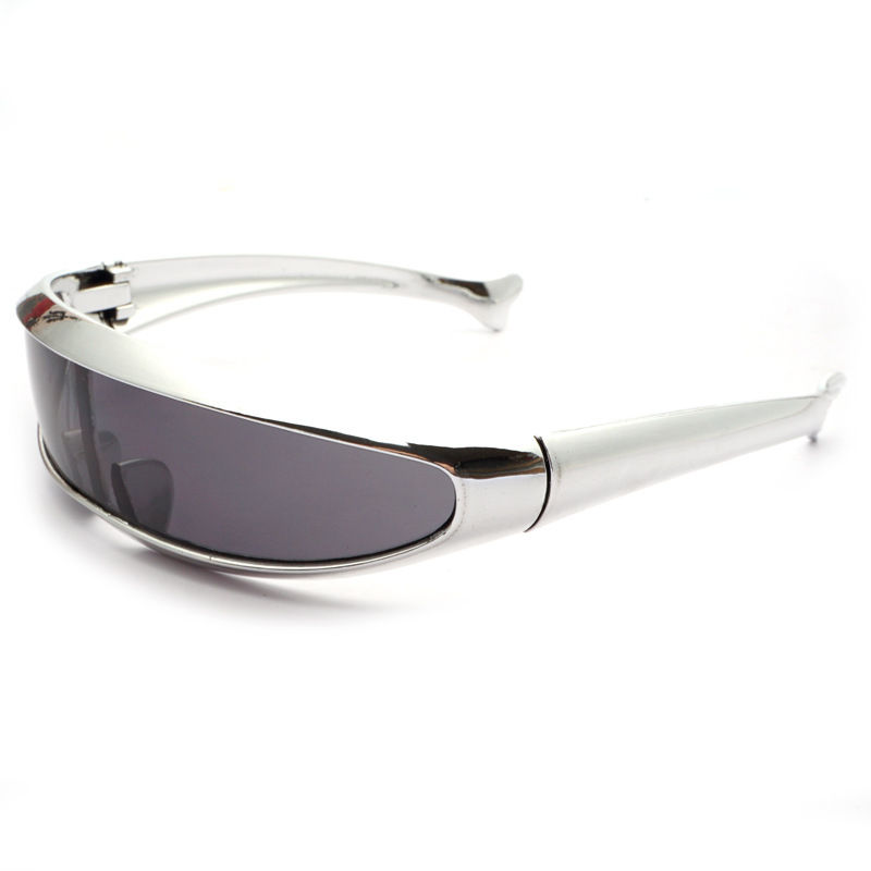 Miniatura: Electroplated Frame Sunglasses Colorful One-piece Riding Sunglasses