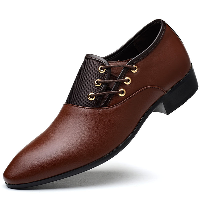Miniatura: Men's Leather Shoes 2021 New Business Dress Leather Shoes Men's Extra
