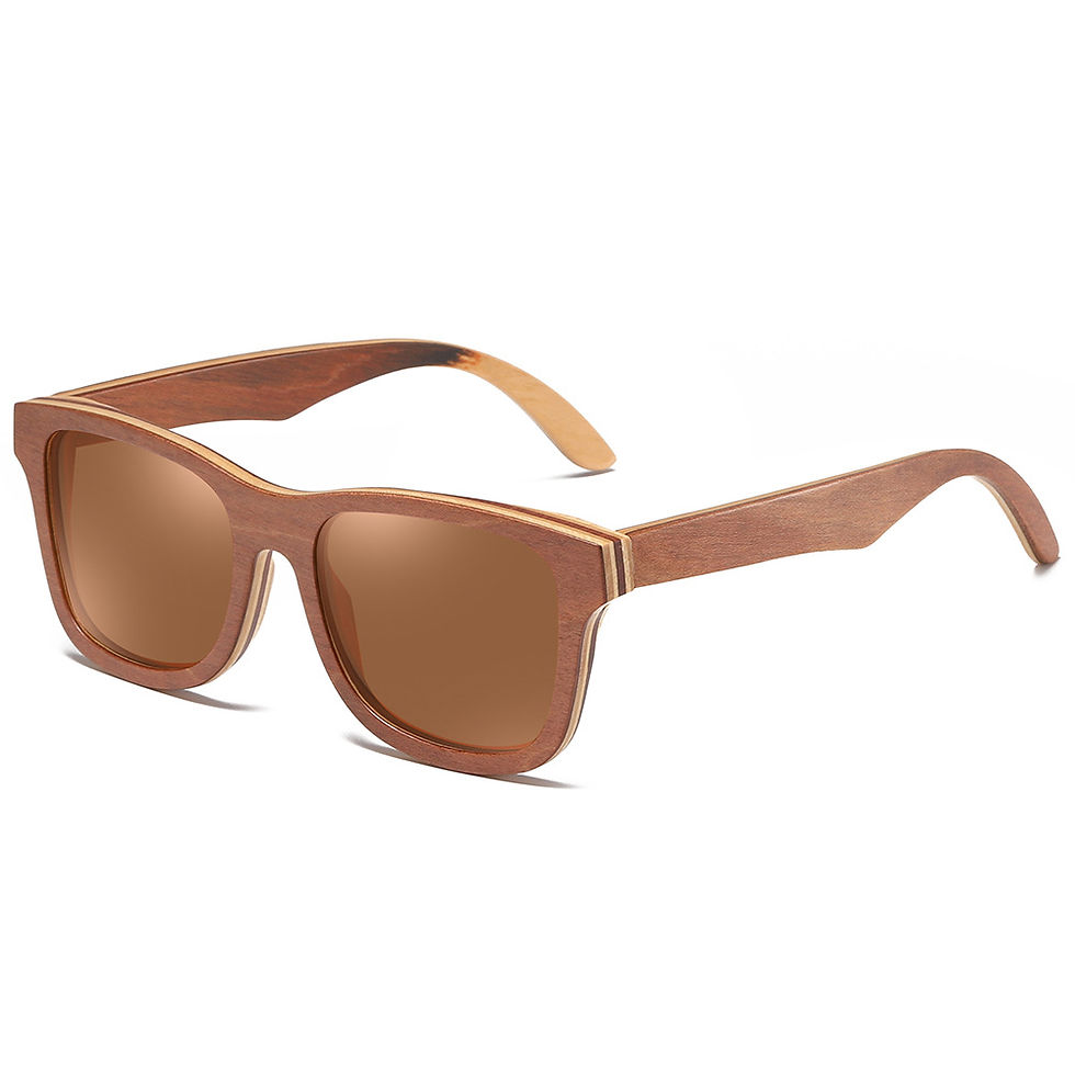 Miniatura: Popular Bamboo Wood Glasses Brown Skateboard Wood Full Frame Anti-Stress Eco-Fr