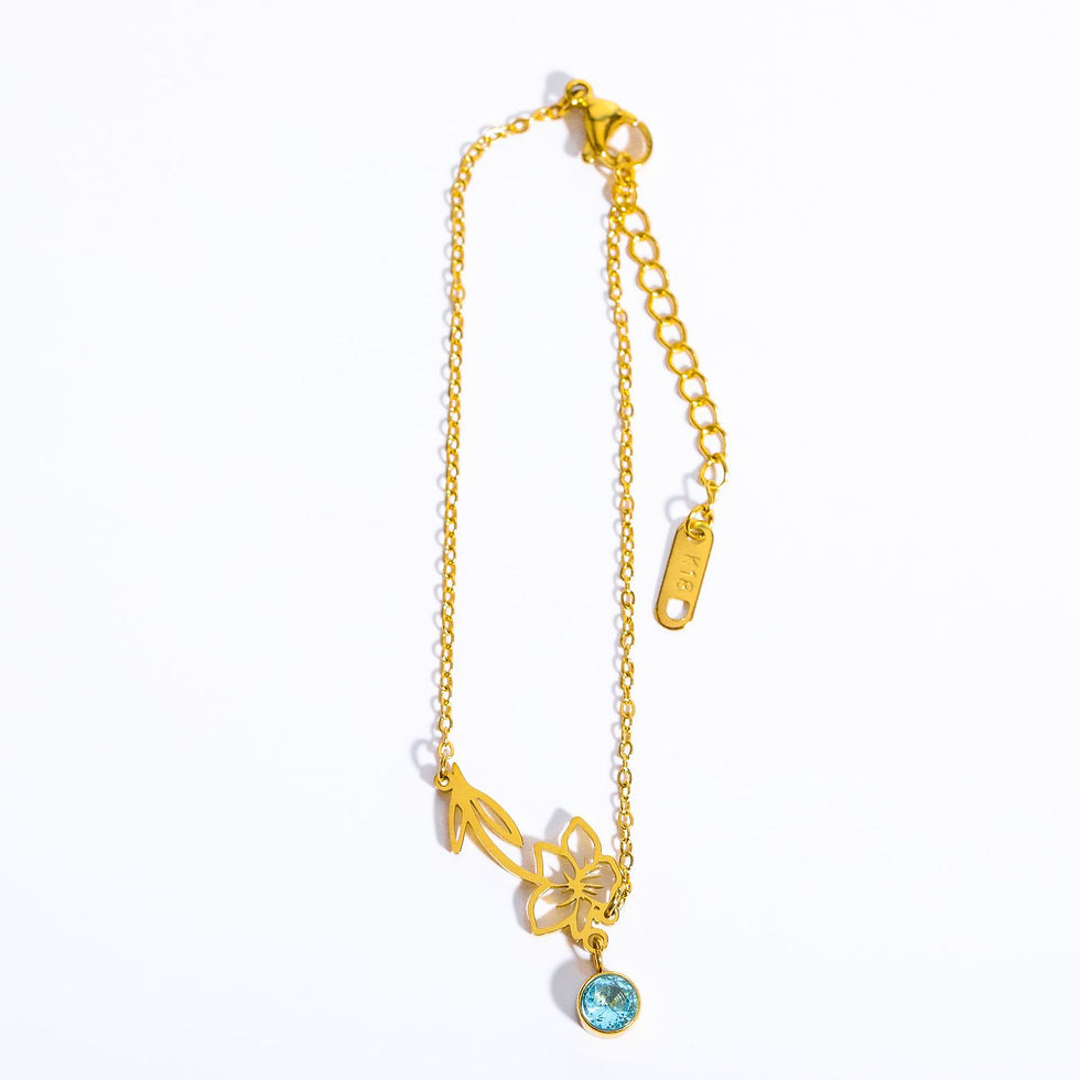 Miniatura: Necklace Vintage Three-dimensional December Flower Birthstone Pendant Clavicle 
