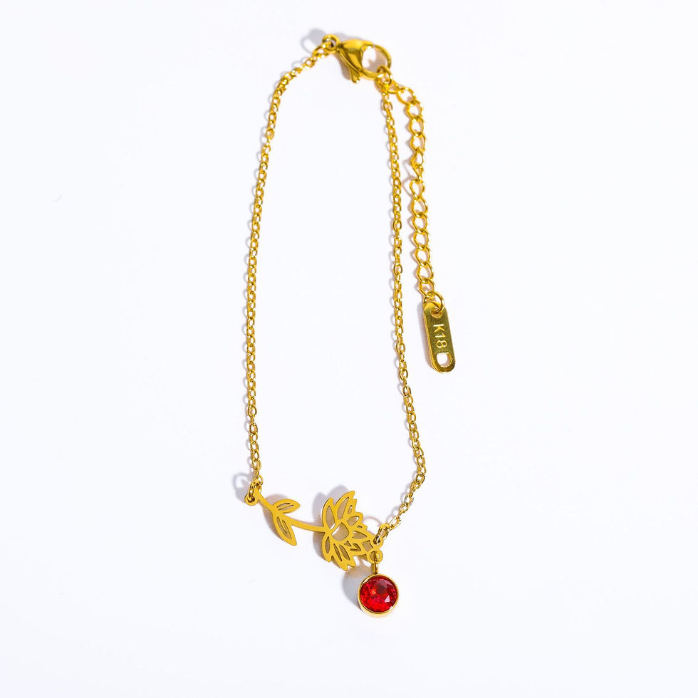 Miniatura: Necklace Vintage Three-dimensional December Flower Birthstone Pendant Clavicle 
