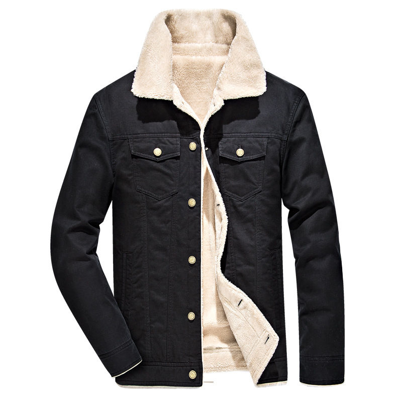Miniatura: Autumn And Winter New Thickened Lapel Jacket Coat Cotton Jacket For Men