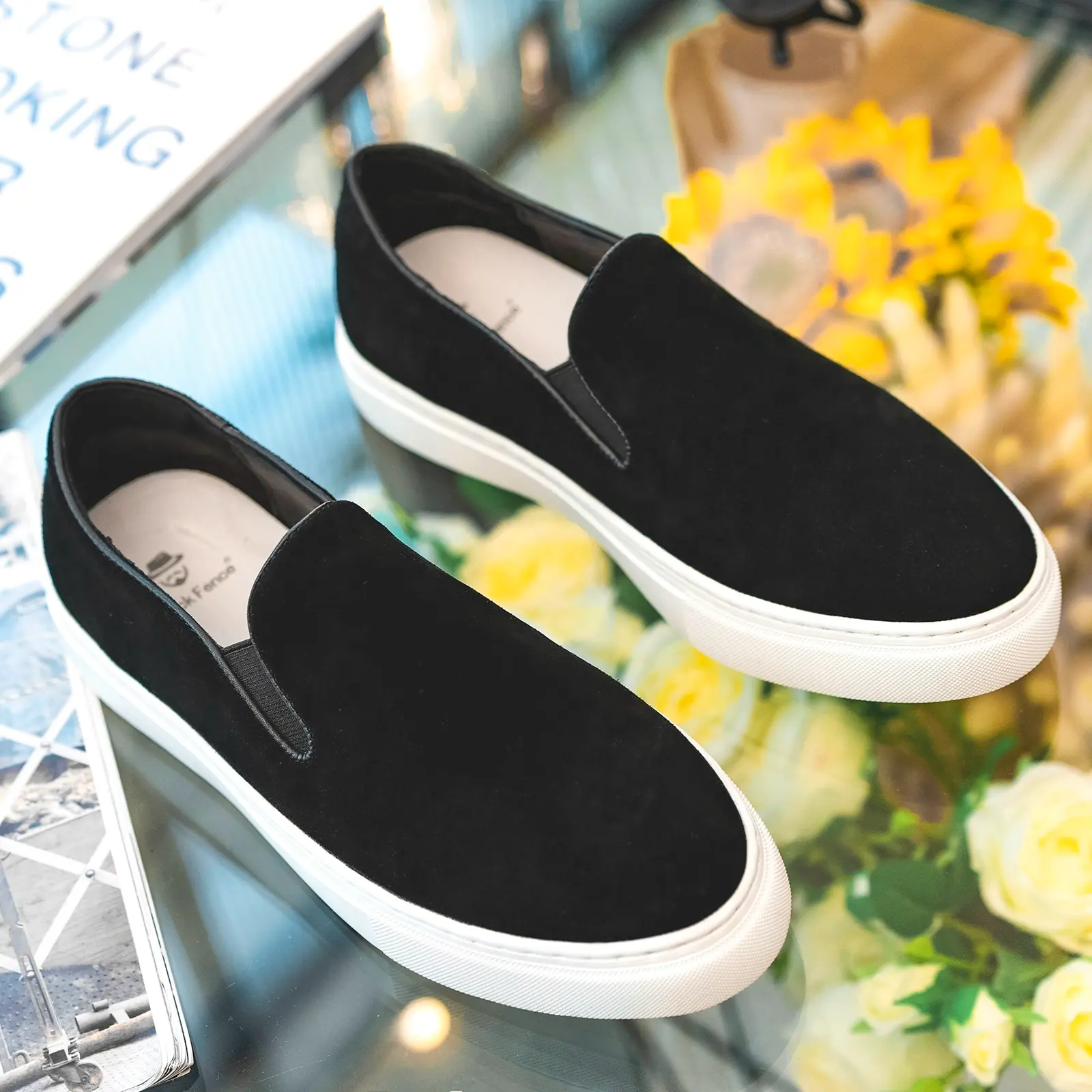 Autumn Trendy Simple Style Breathable Slip-on Genuine Leather Loafers For Men S