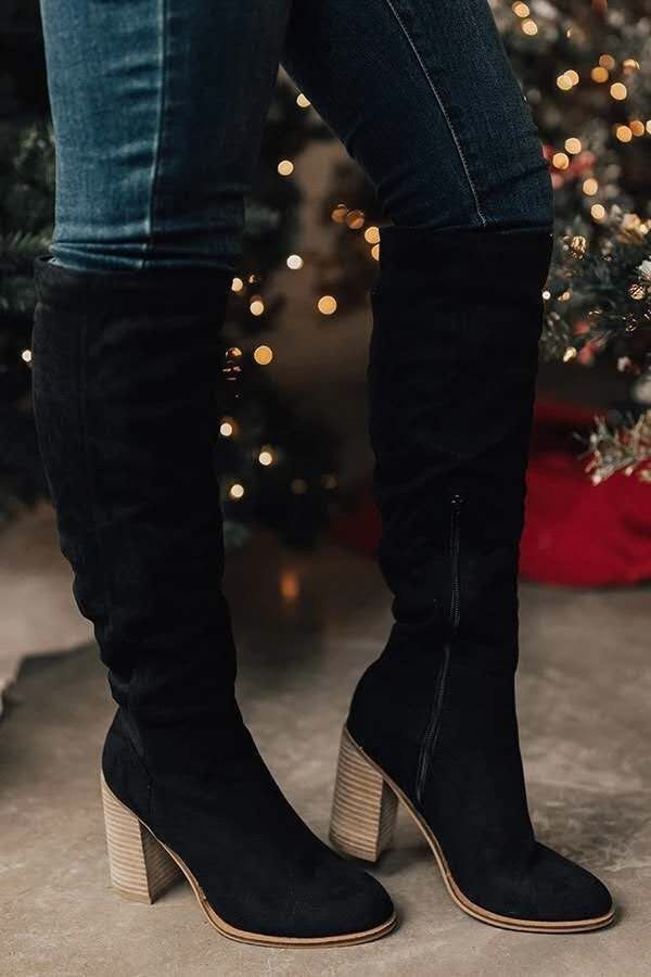 Miniatura: Over-the-knee Boots For Women 2020 Autumn And Winter New Style Thick Heel High 