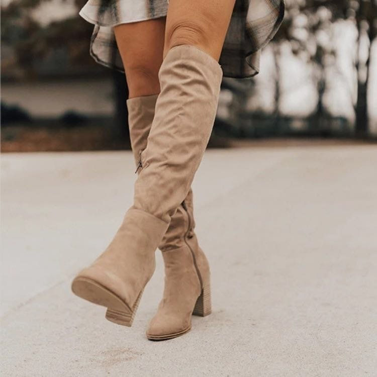 Miniatura: Over-the-knee Boots For Women 2020 Autumn And Winter New Style Thick Heel High 