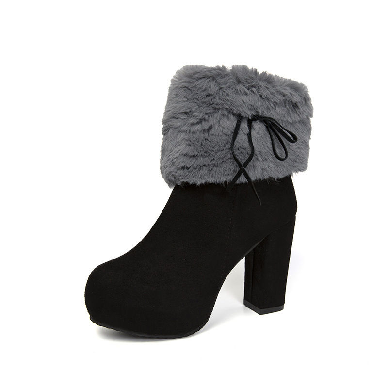 Miniatura: Martin Boots Women's Autumn And Winter New European And American Furry Sho