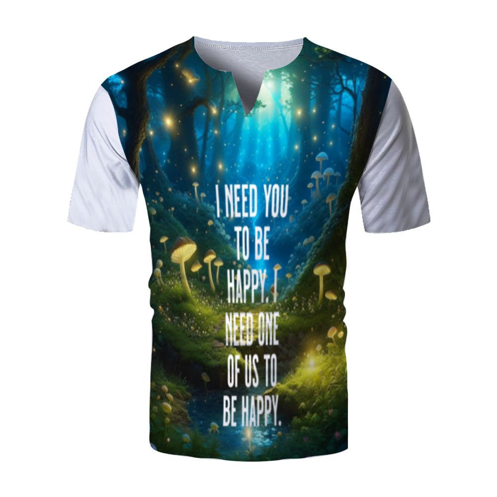 V-neck short sleeve
