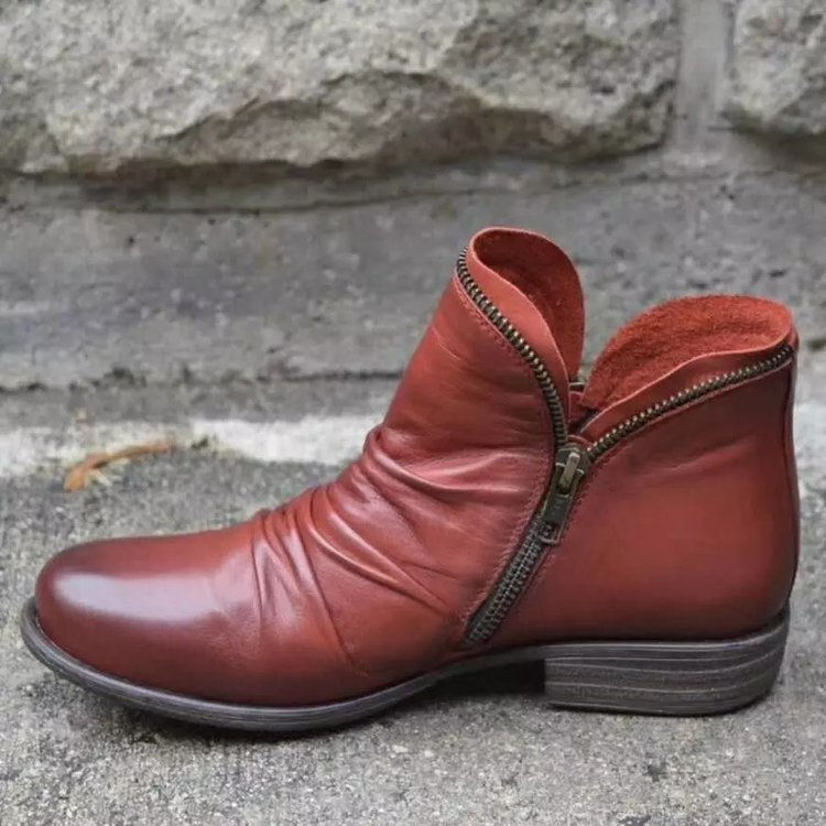 Miniatura: Autumn And Winter New Hot Selling Round Toe Side Zipper Short Boots Women'