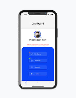Unemployed App (home screen)