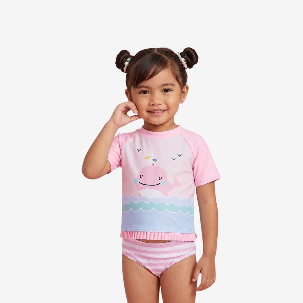 Little Paddler Wendy UPF50+ Short Sleeves Two-Piece With Sun Hat
