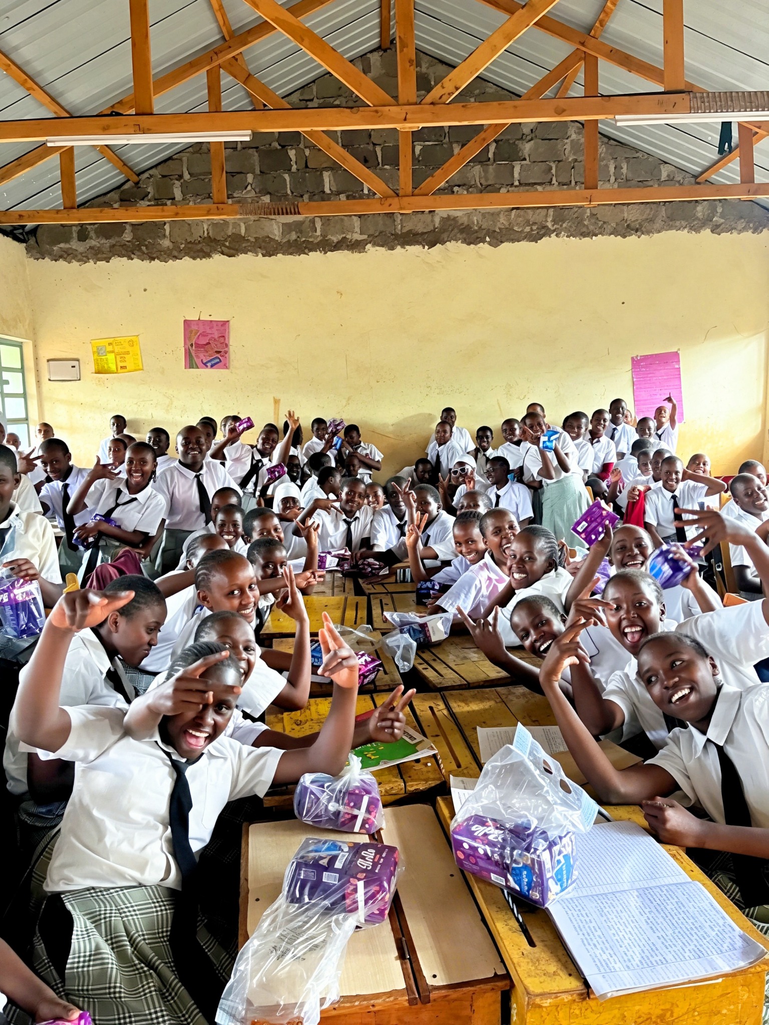 Students at Kimorori School during the October 2026 Sip for Her visit