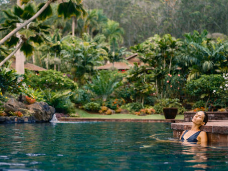 Sensei Lana'i Woman relaxing in pool