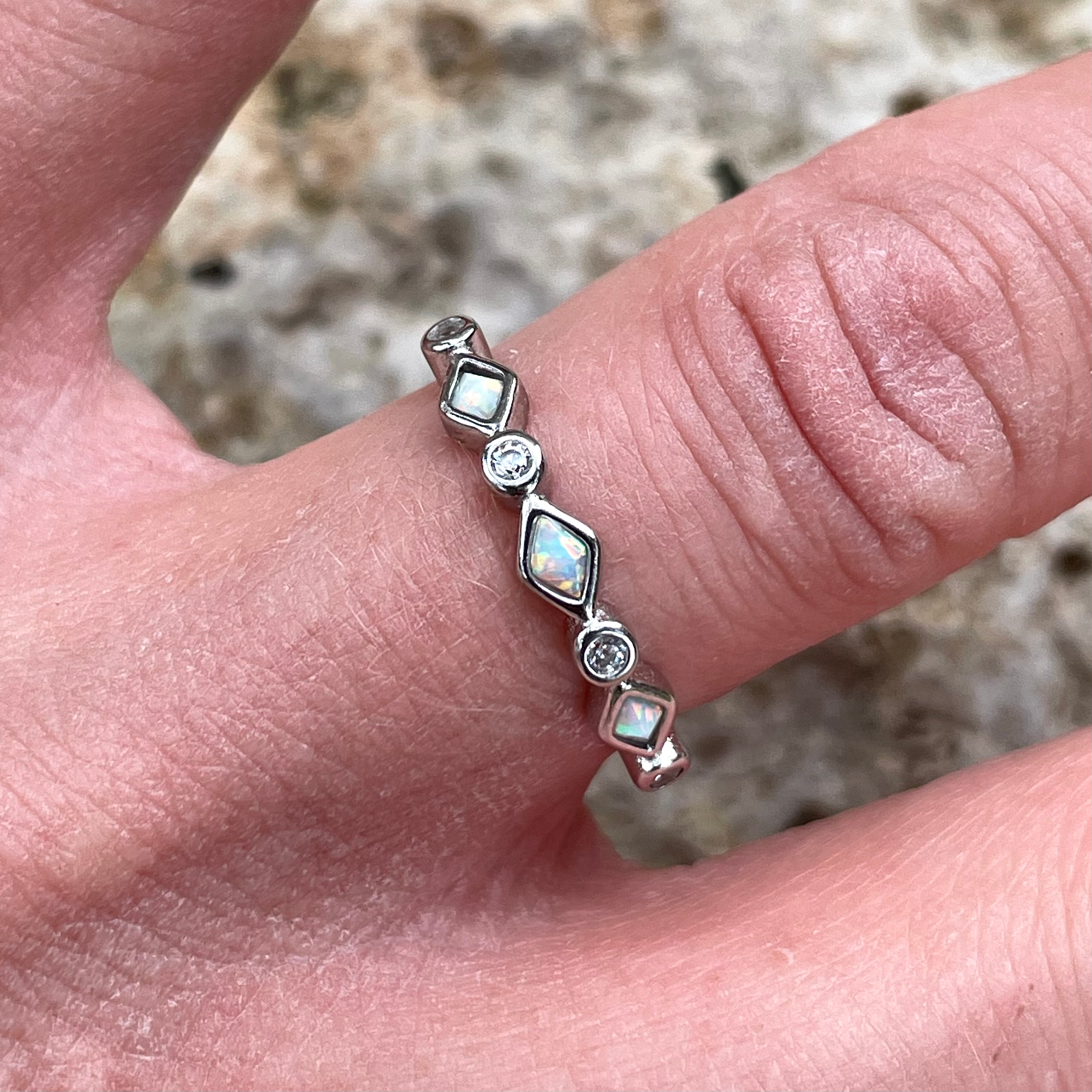 Women's sterling silver accent band by the Antlered Doe