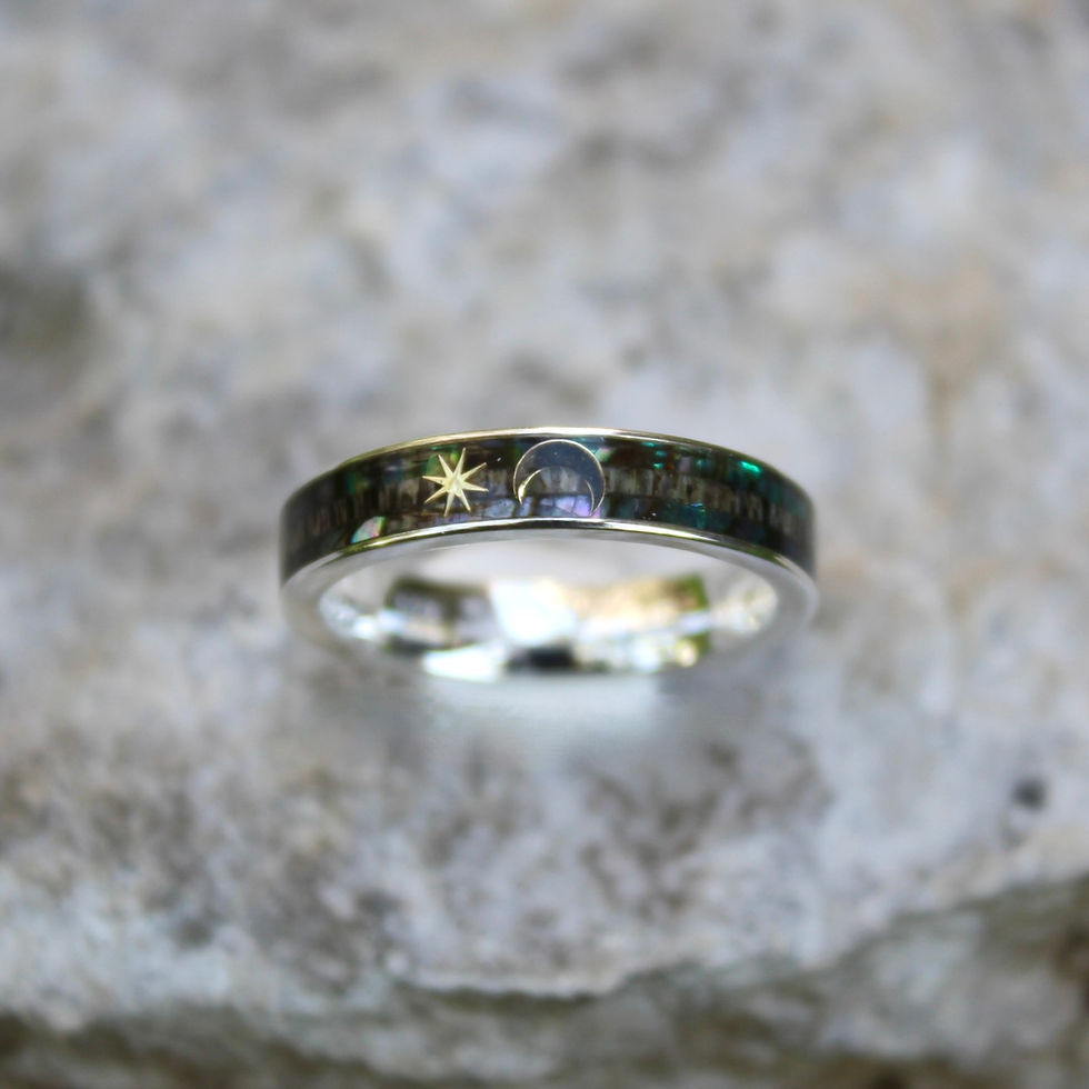 Miniatura: Women's galaxy inspired band by the Antlered Doe