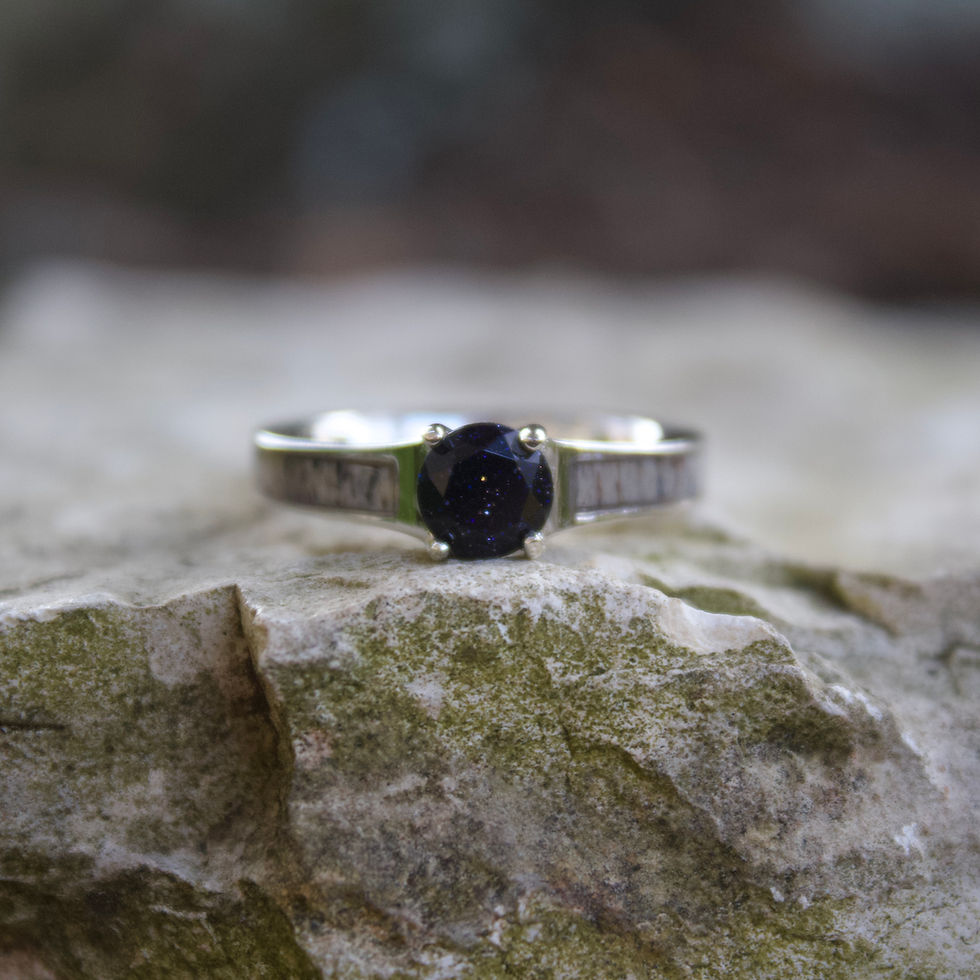 Thumbnail: Galaxy Inspired Engagement Ring by The Antlered Doe
