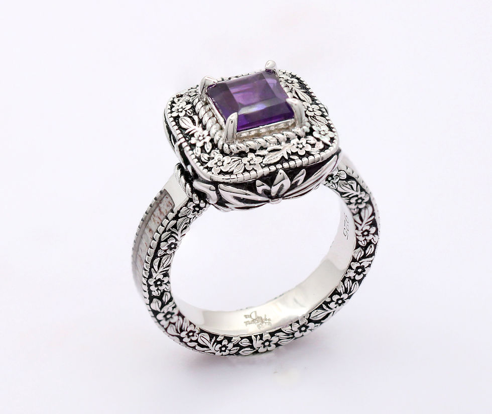 Lavender engagement ring by the Antlered Doe