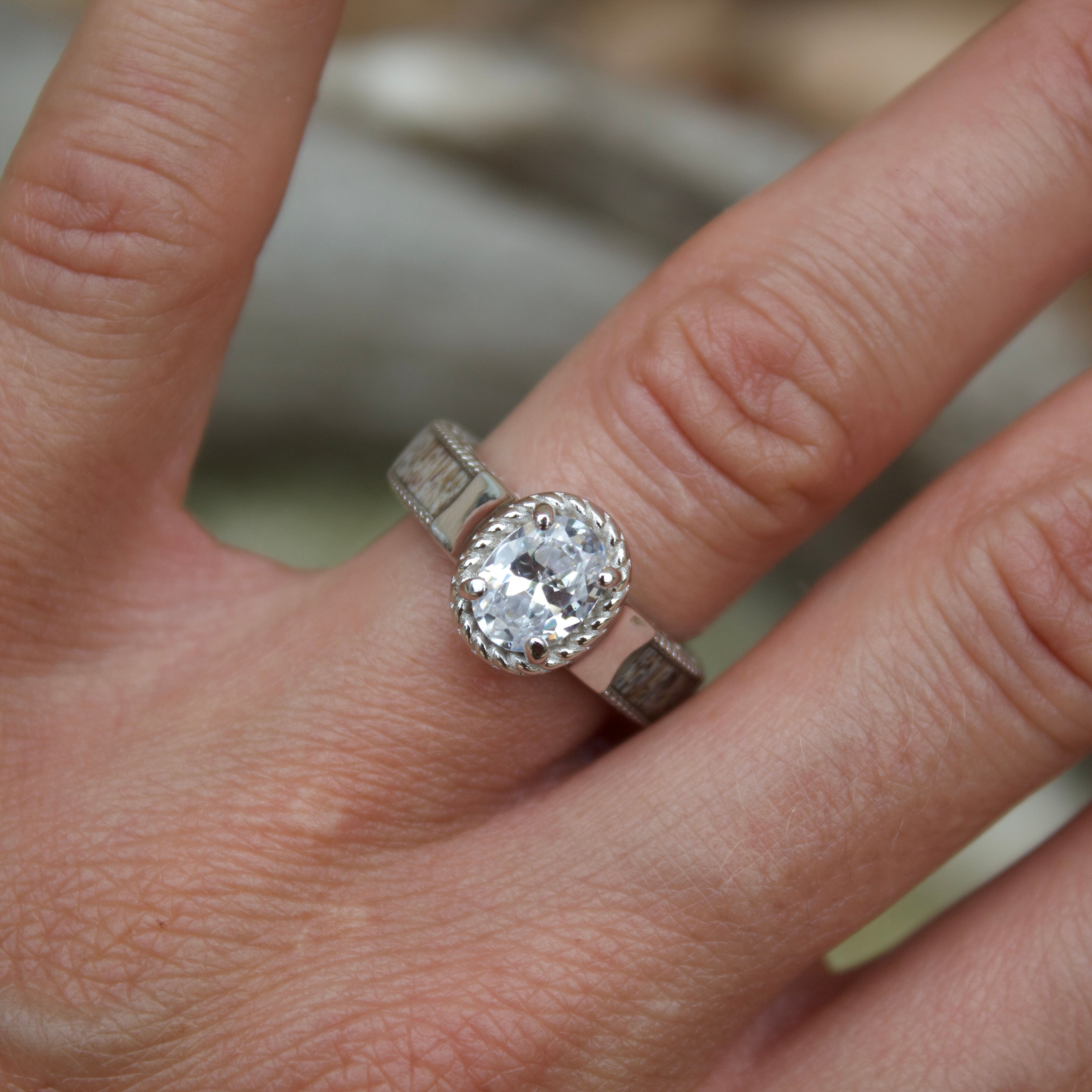 Antler Engagement ring by The Antlered Doe