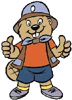 Beaver in uniform with thumbs up