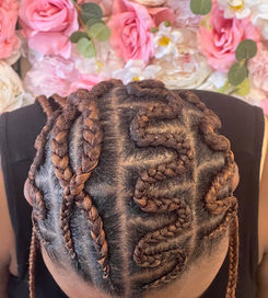 Styled cornrows