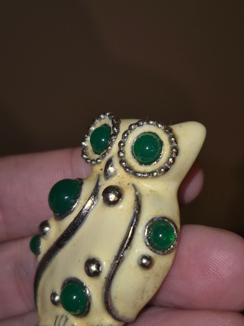 Thumbnail: Broche Chouette Lanvin Paris Perles