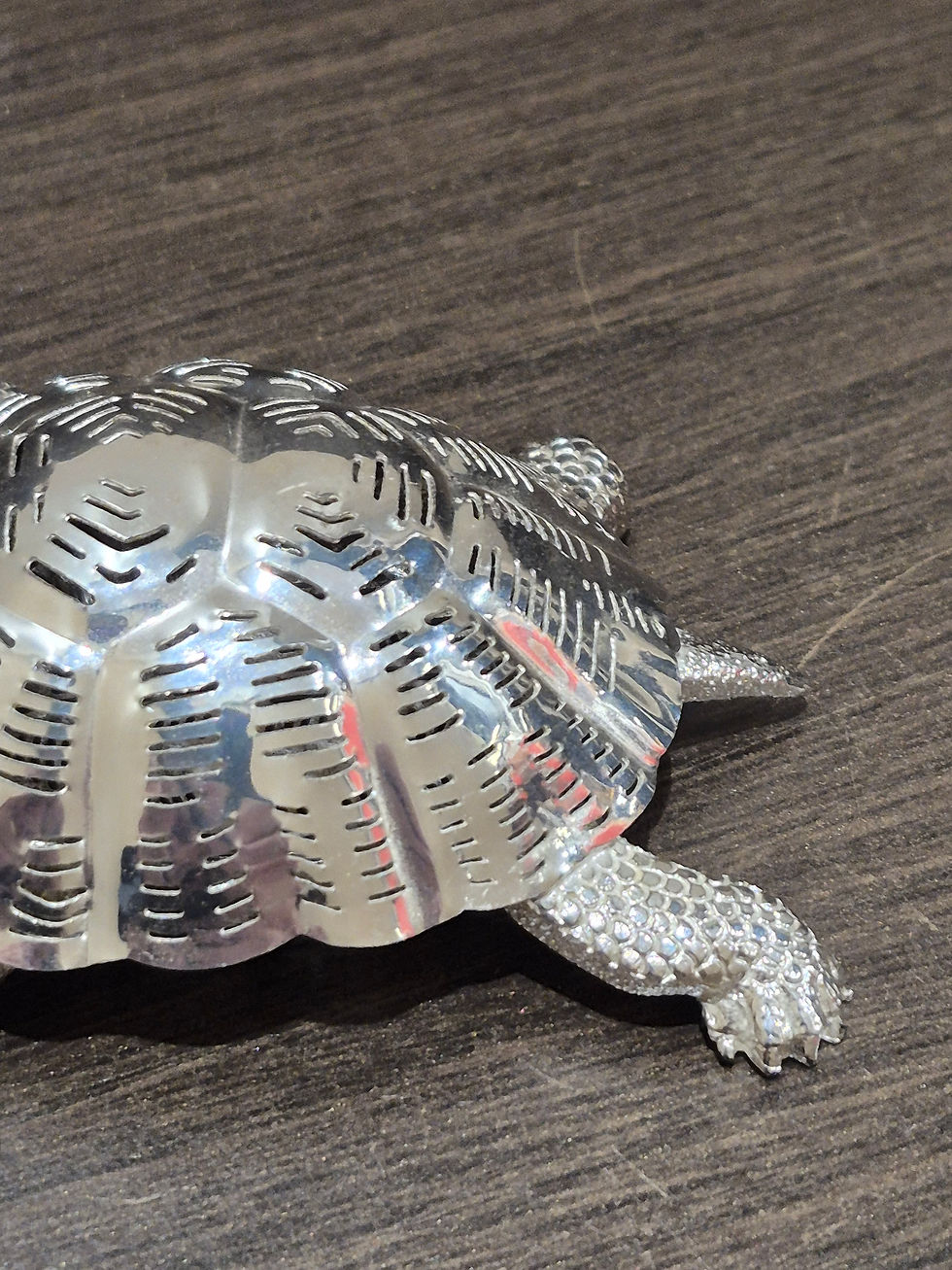 Miniature : Tortue Métal Argenté Christofle Lumière d’Argent Vintage