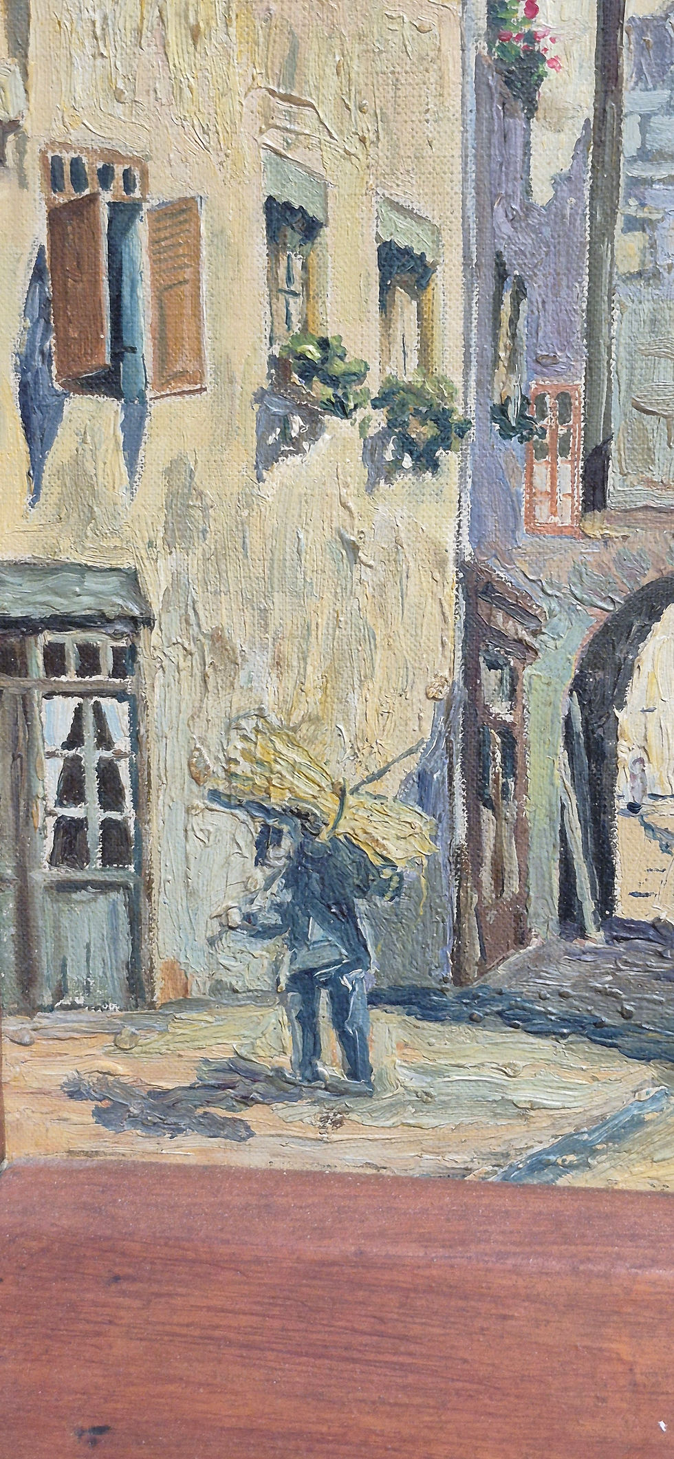 Miniature : Tableau Ancien Huile sur Toile Marouflé XIXeme GA Cuitrera