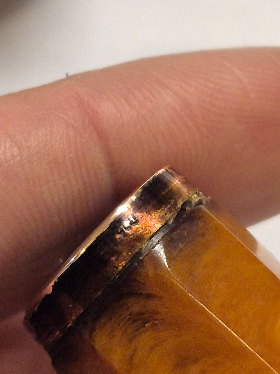 Miniature : Fume Cigarette Ancien Ambre et Argent 900