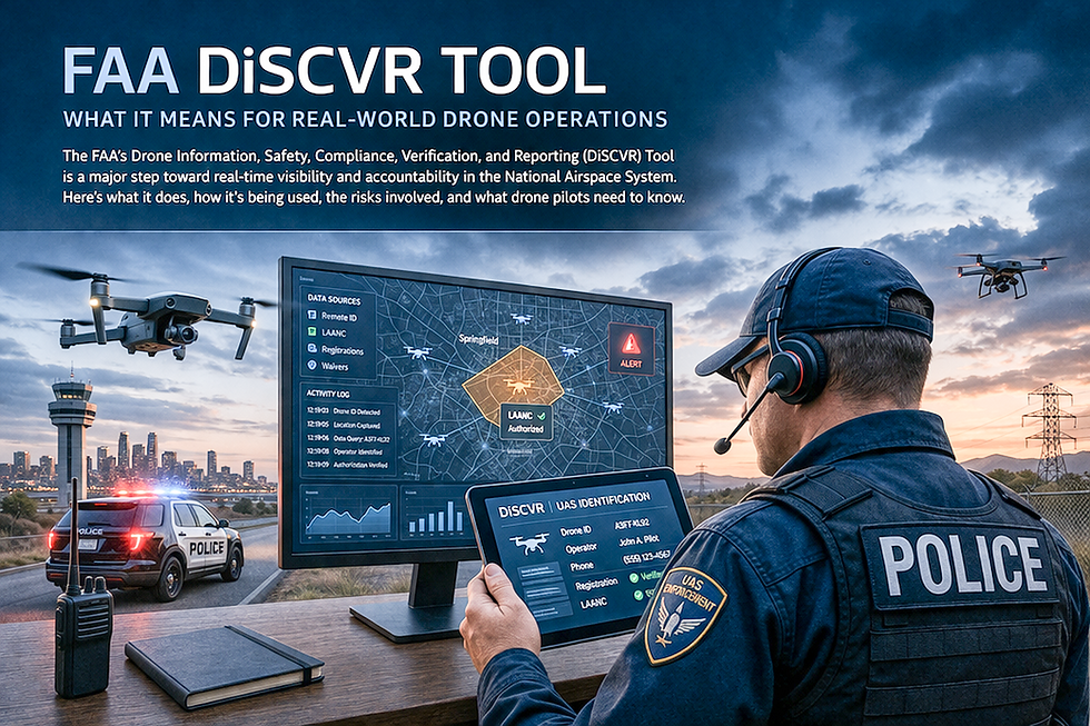                      FAA DiSCVR Tool:                                                                         What It Means for your Drone Operations