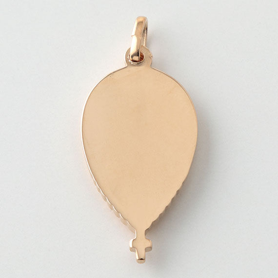 サムネイル： ルルドの聖母とベルナデッタ ティアドロップシェイプメダイユ　P125012AP