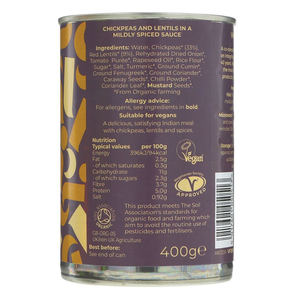 Thumbnail: Chickpea & Lentil Daal (400g)