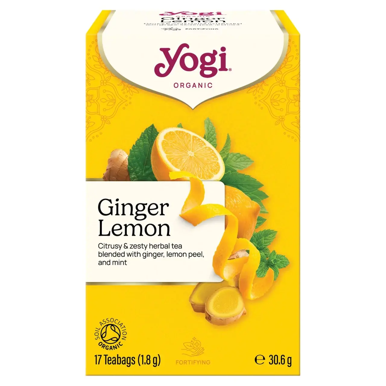 Yogi Tea Ginger Lemon Tea - Organic, Vegan (17 Bags)