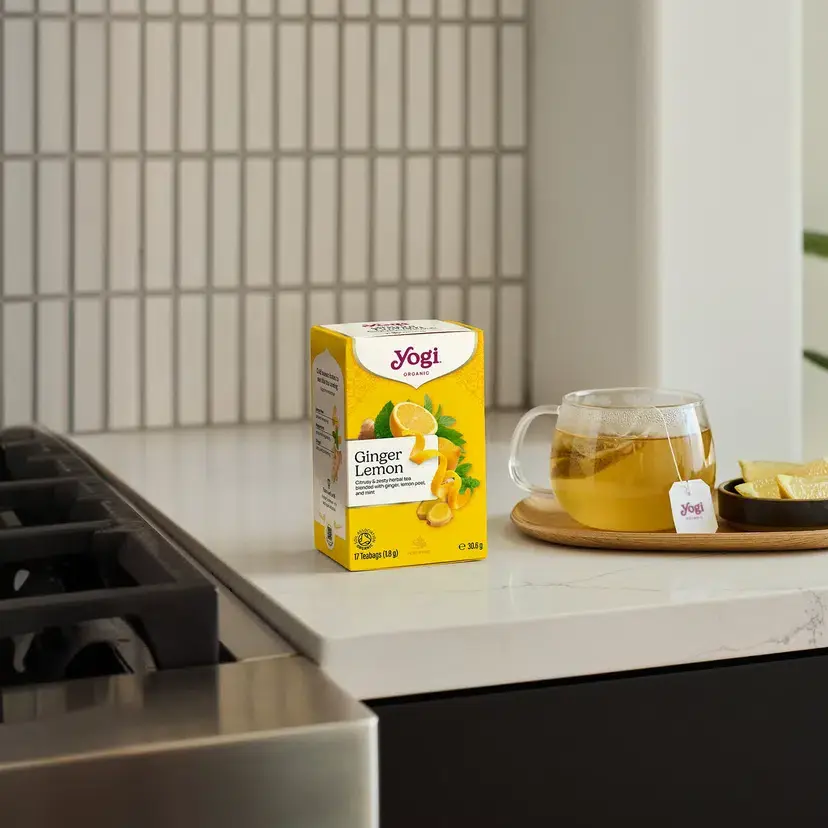 Thumbnail: Yogi Tea Ginger Lemon Tea - Organic, Vegan (17 Bags)