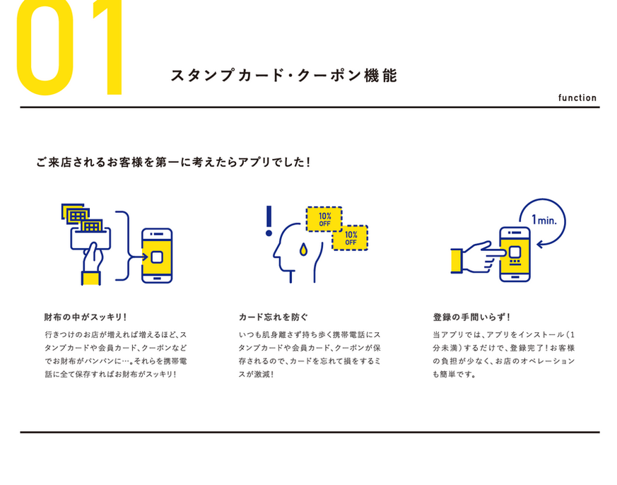 スタンプカード機能