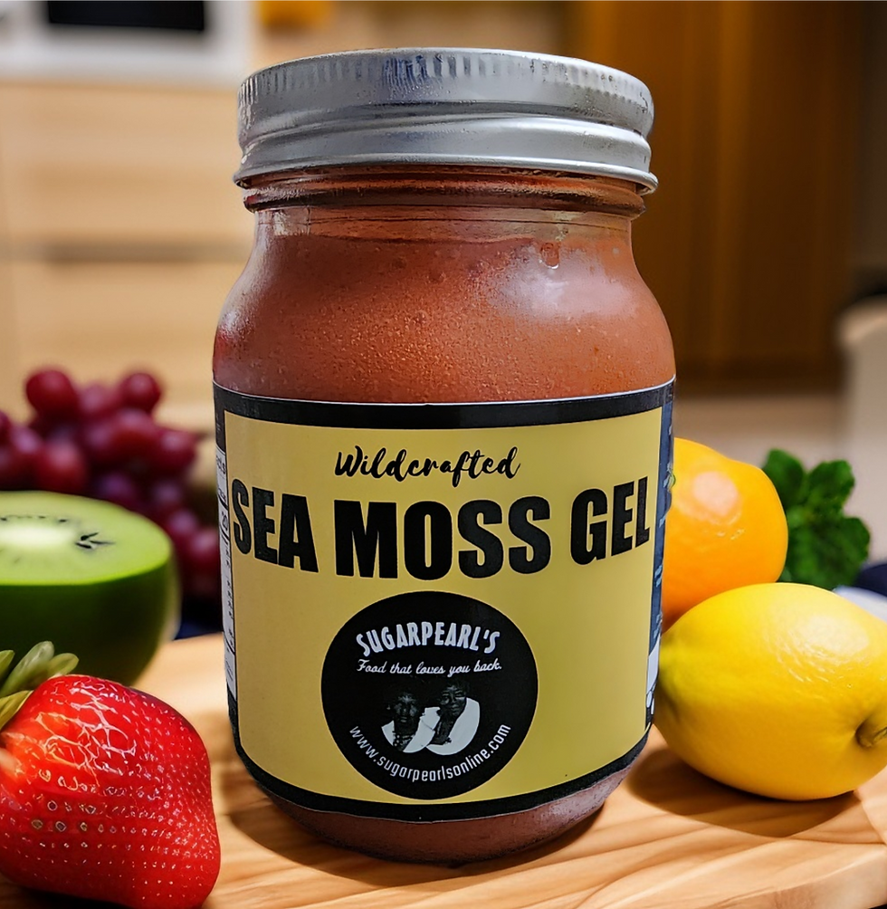 Wildcrafted sea moss gel in strawberry