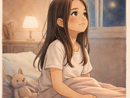 petite fille dans son lit (BD, diabète, enfance, émotion)